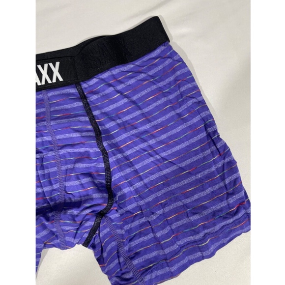 NIB SAXX [ Small ] Vibe Stretch Boxer Briefs in Purple‎ Gradient Stripe - Picture 9 of 15